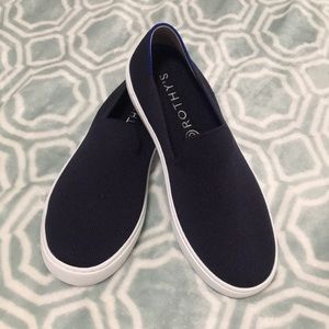 Deep blue Rothy’s slip on sneakers